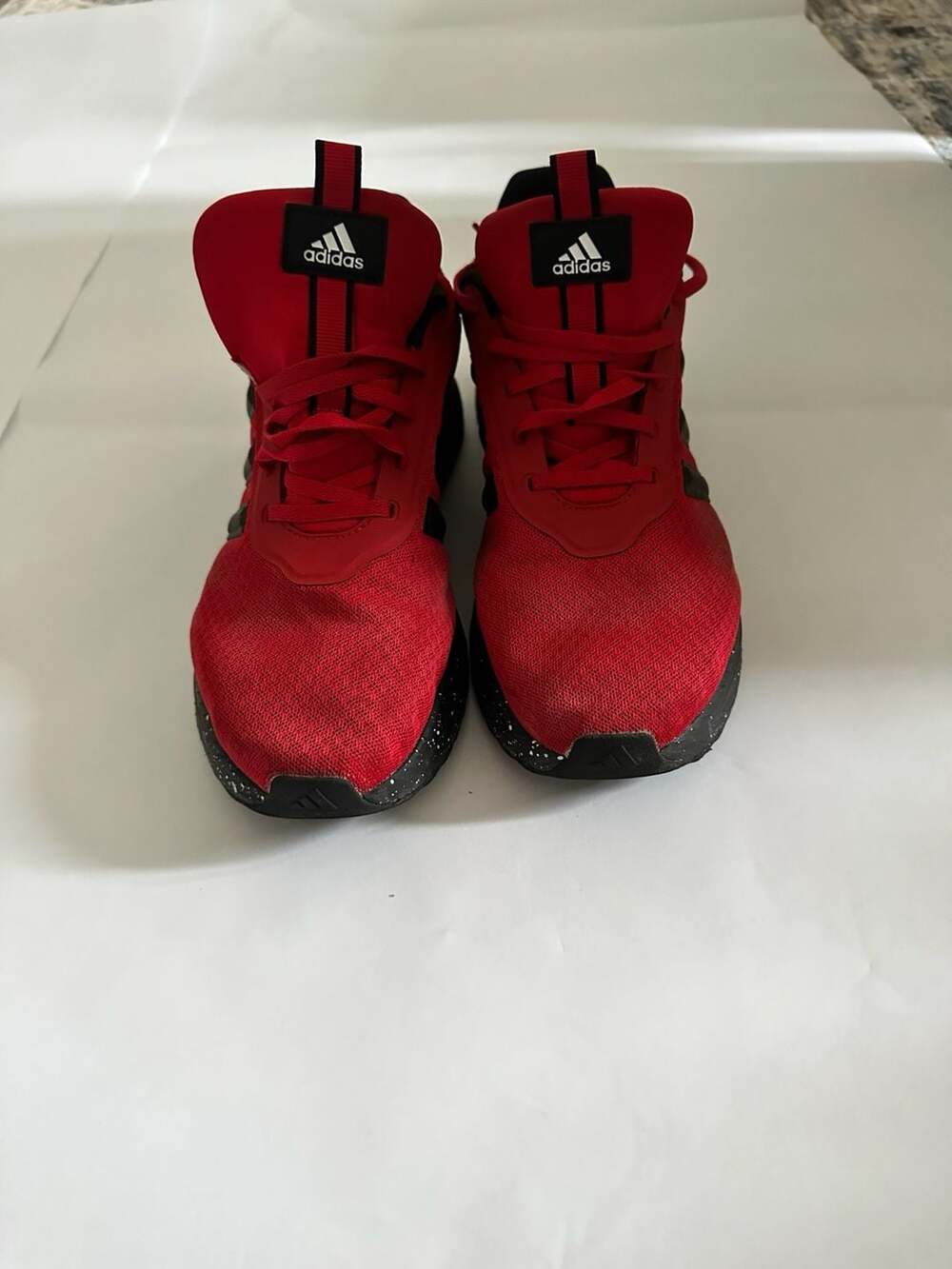 Adidas Size 9 Red Black Sneakers